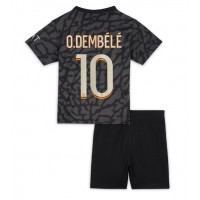 Billiga Paris Saint-Germain Ousmane Dembele #10 Barnkläder Tredje fotbollskläder till baby 2023-24 Kortärmad (+ Korta byxor)